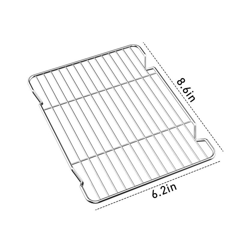 Zacfton Stainless Steel Cooling Racks, Set of 3, 8.6L x 6.2W x 0.5H Inch, Wire Racks for Cooking, Baking, Roasting, Grilling, Dishwasher Safe - Image 2